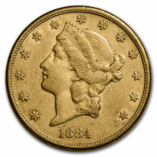 1884-S $20 Liberty Gold Double Eagle XF