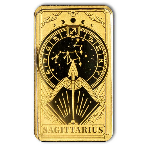 Solomon Islands 1/200 oz Gold Zodiac Ingot (Sagittarius)