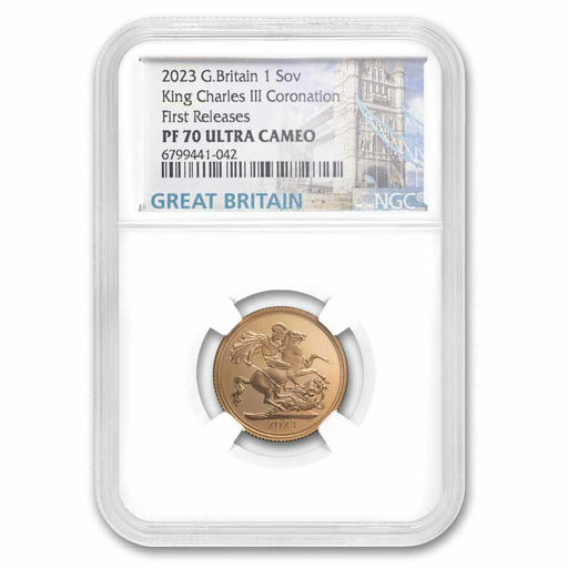 2023 Great Britain Gold Sovereign PF-70 UCAM NGC (First Release)