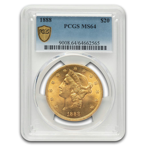 1888 $20 Liberty Gold Double Eagle MS-64 PCGS