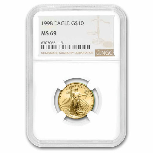1998 1/4 oz American Gold Eagle MS-69 NGC